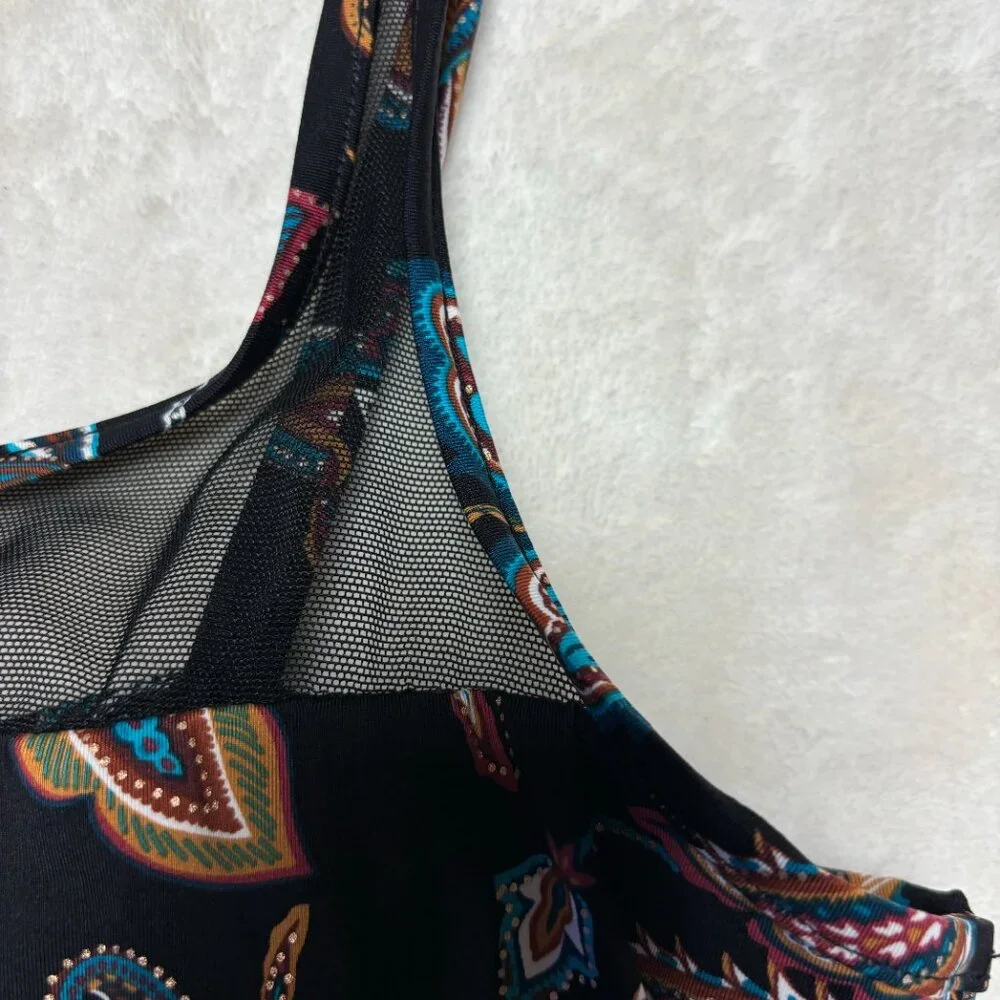 MiracleSuit Mirage Multicolor Floral Underwire Tankini Swim Top‎ Size 10